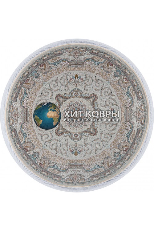 Иранский ковер Shahname 1500 040 Крем круг
